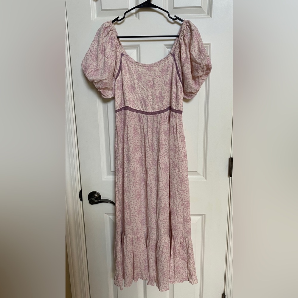 Pink Blush Maternity Midi Dress - Size M NWT